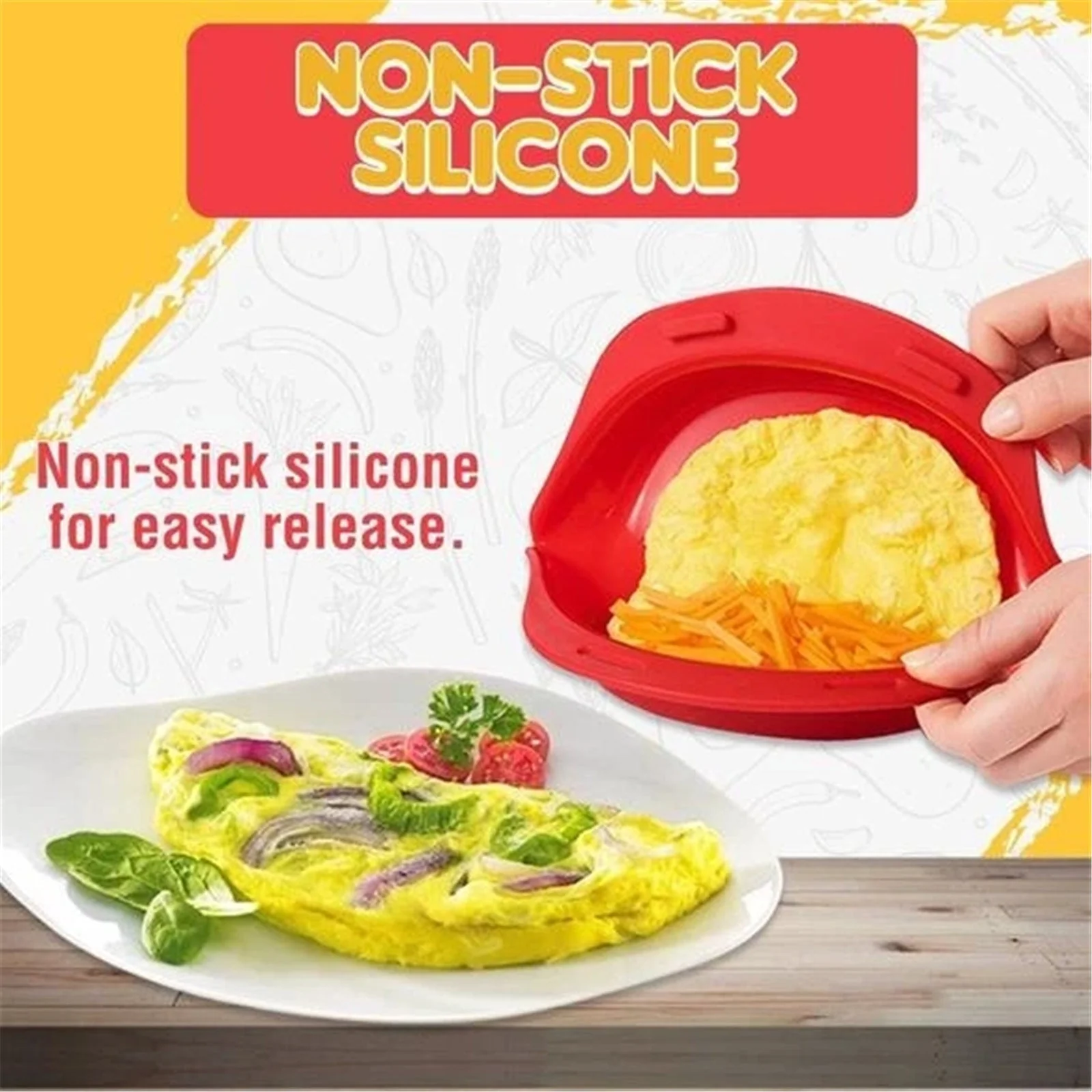 Non-Stick Microwave Omelette Maker - Image 3