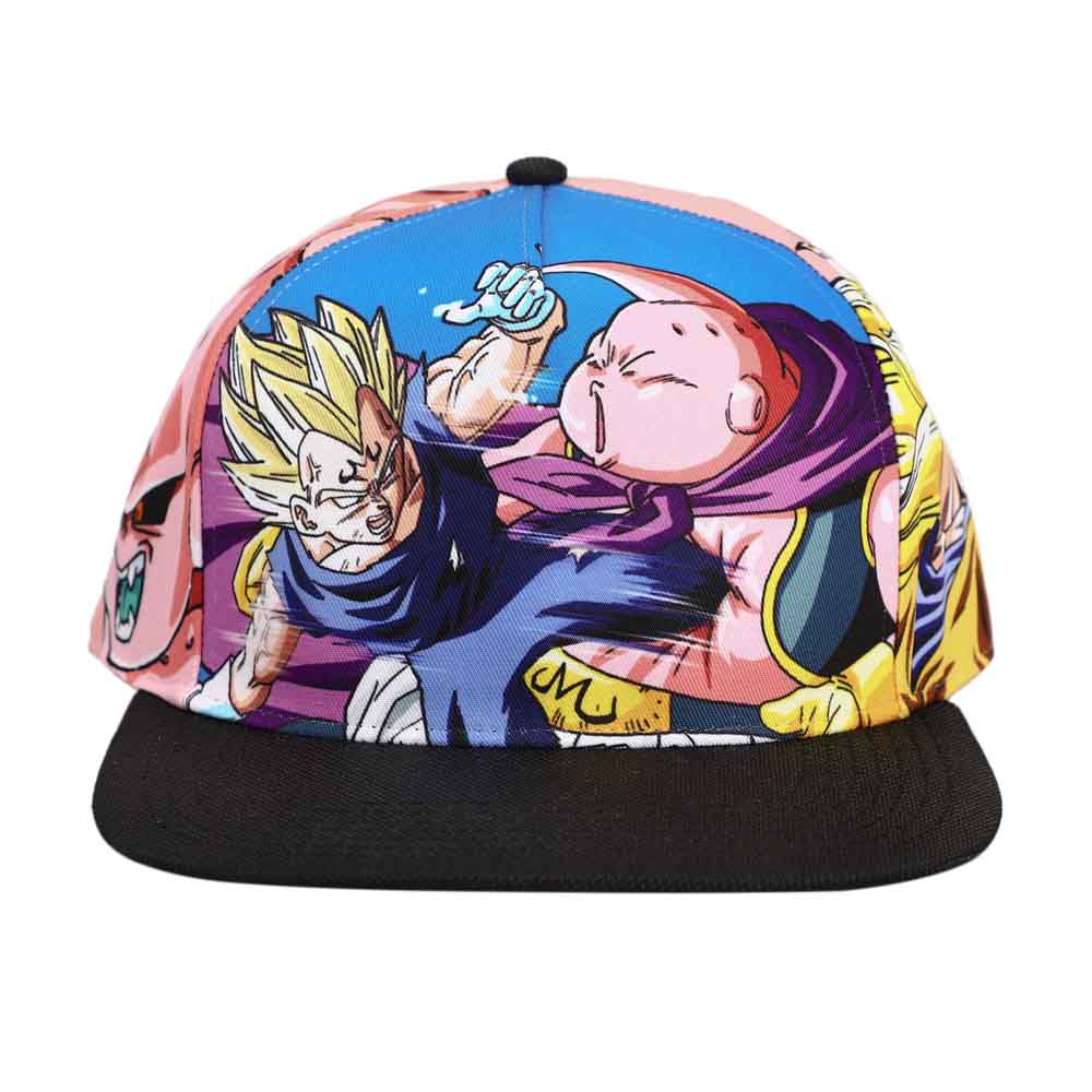Dragon Ball Z Sublimated Print Flat Bill Snapback Hat - Image 2