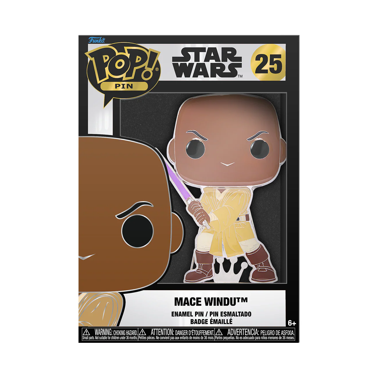 Funko Pop! Pins: Star Wars - Mace Windu Glow-In-The-Dark Pin - Image 2
