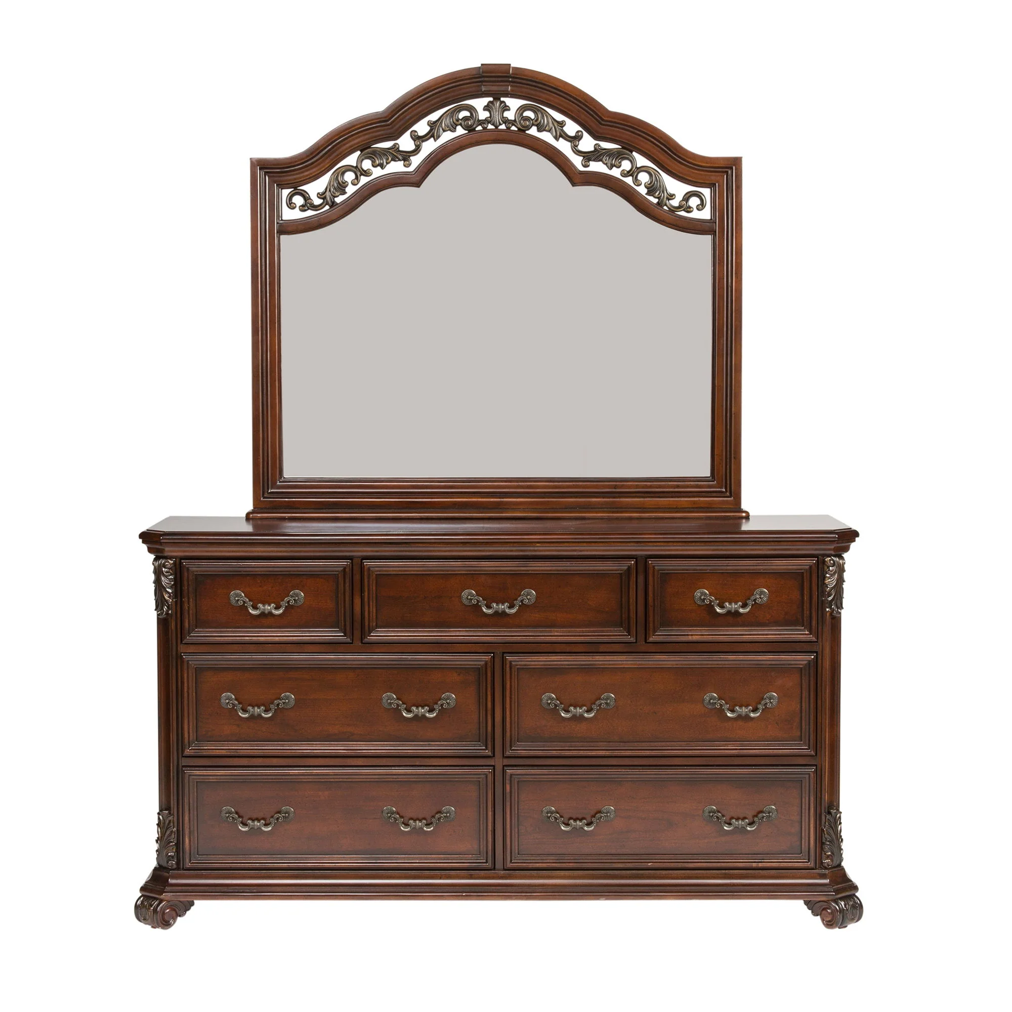 Messina Estates - Dresser & Mirror - Dark Brown - Image 1