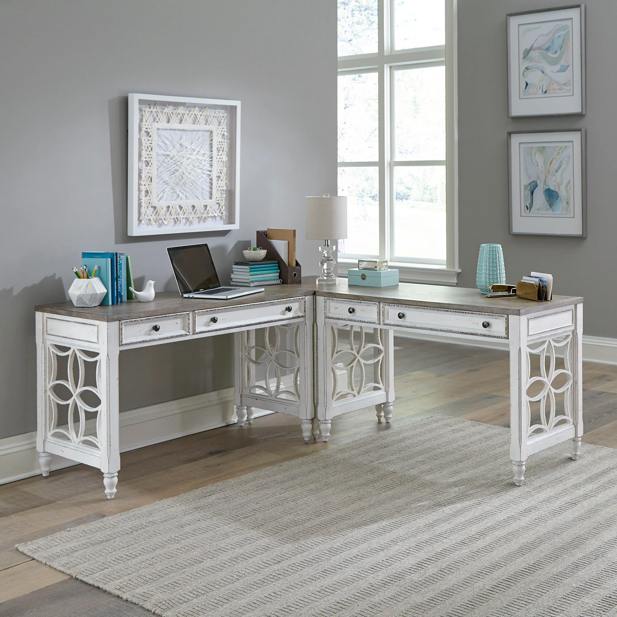 Magnolia Manor - L Shaped Desk Set - Image 1