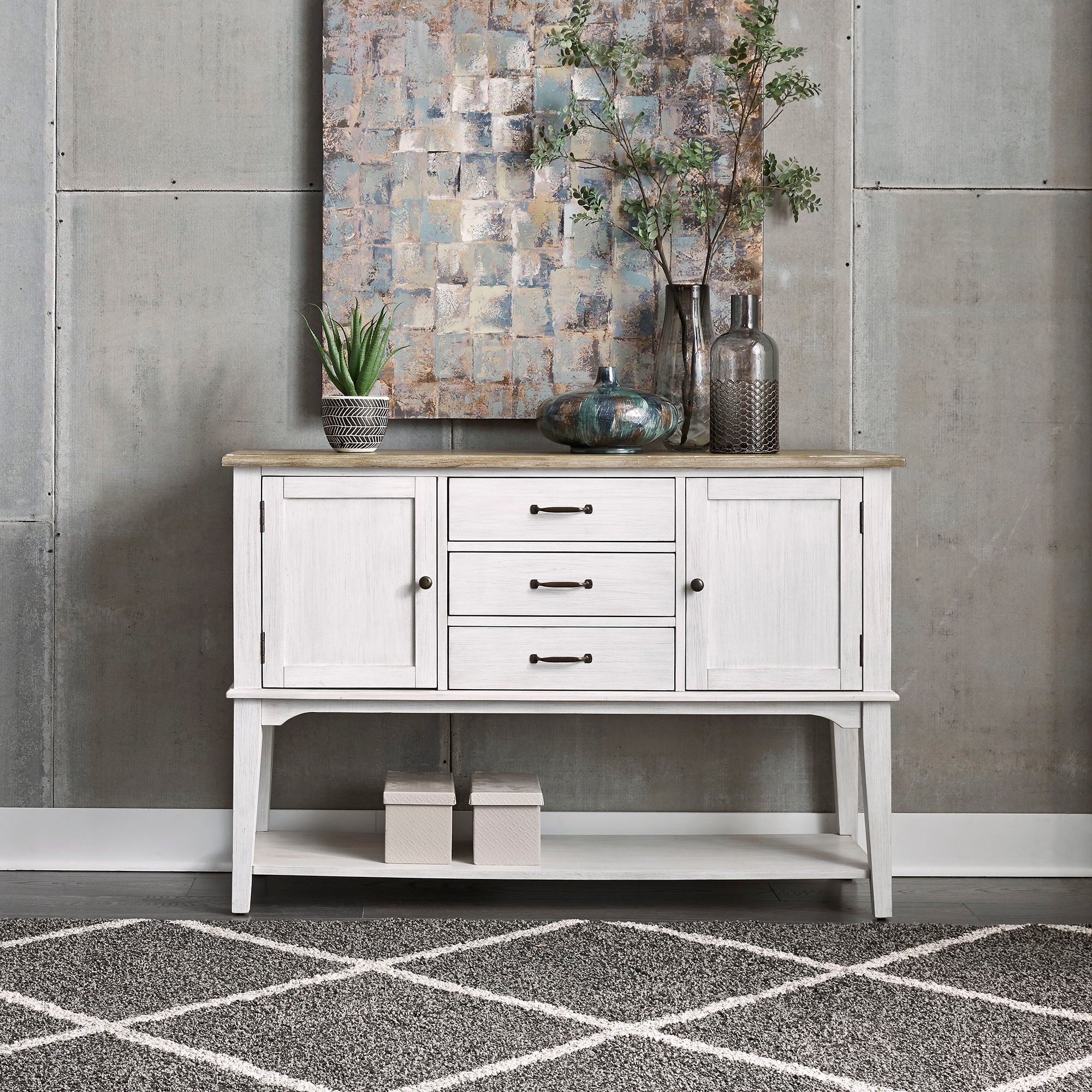 Summerville - Server - Soft White Wash / Wirebrushed Gray - Image 1