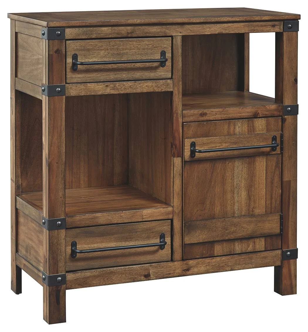 Roybeck – Accent Cabinet – Light Brown / Bronze