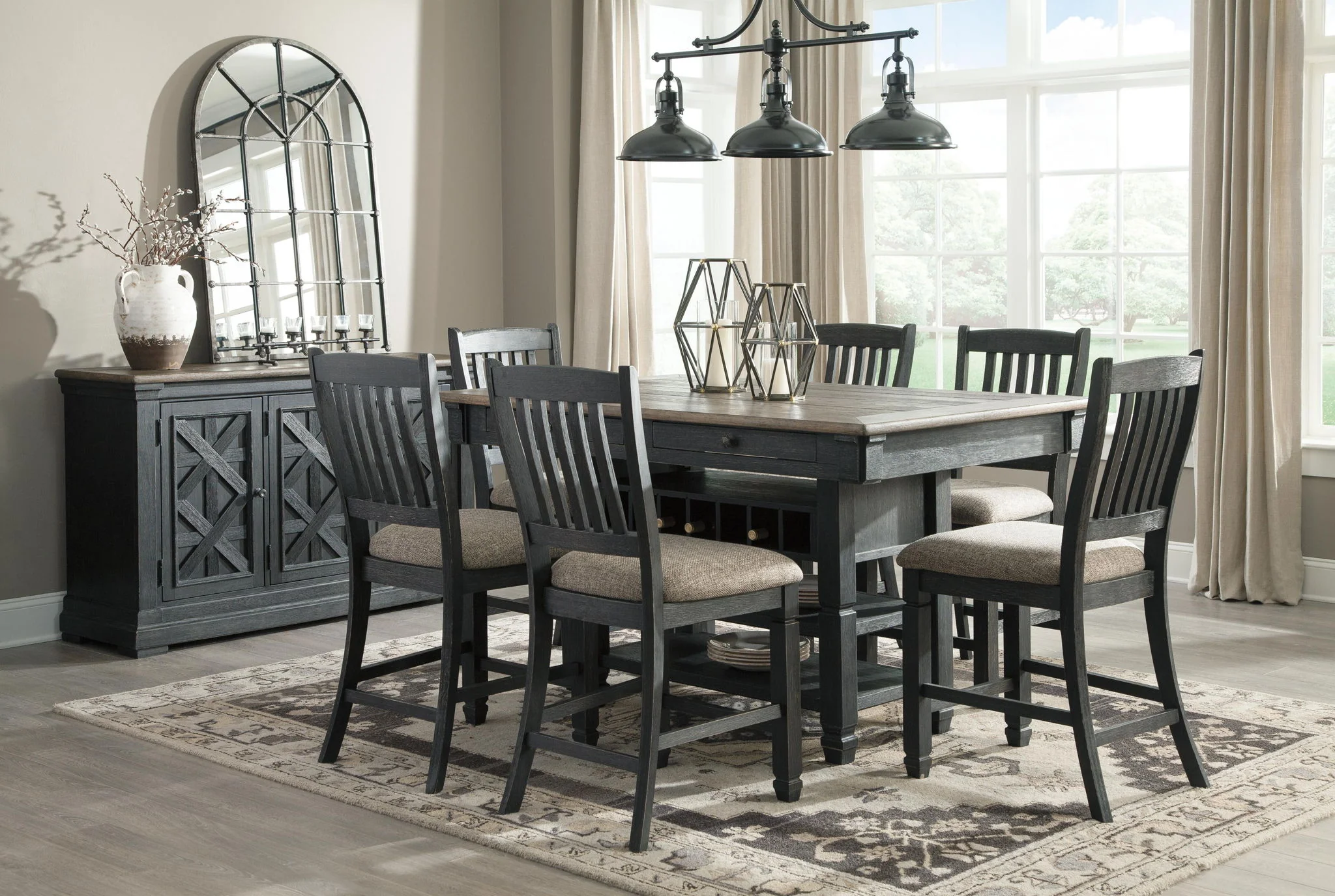 Tyler Creek - Dining Room Server - Black / Gray - Image 2