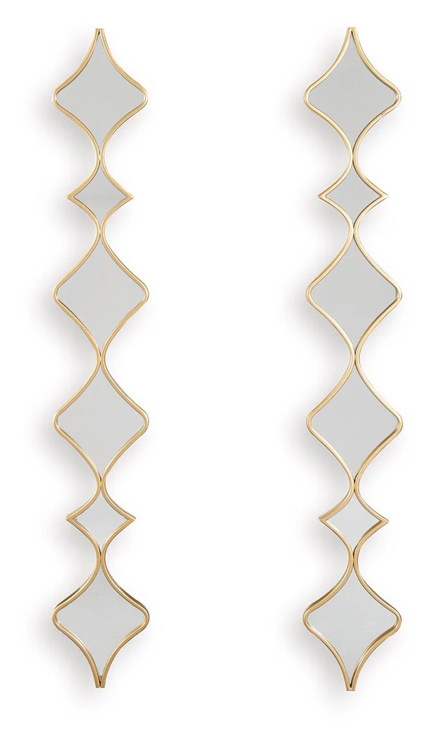 Harriswood – Accent Mirror Set (Set of 2) – Gold Finish