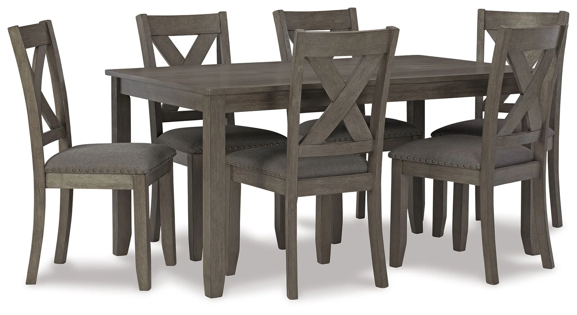 Caitbrook – RECT DRM Table Set (Set of 7) – Gray