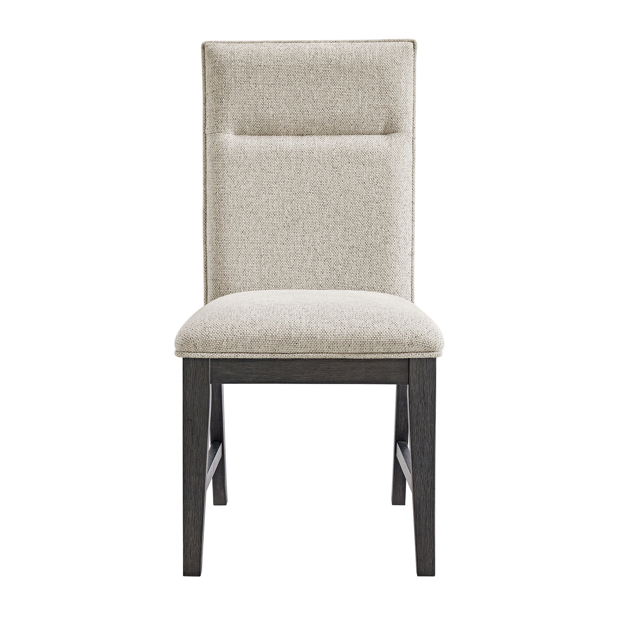 Axel - Fabric Dining Chair (Set of 2) - Light Gray / Espresso - Image 2