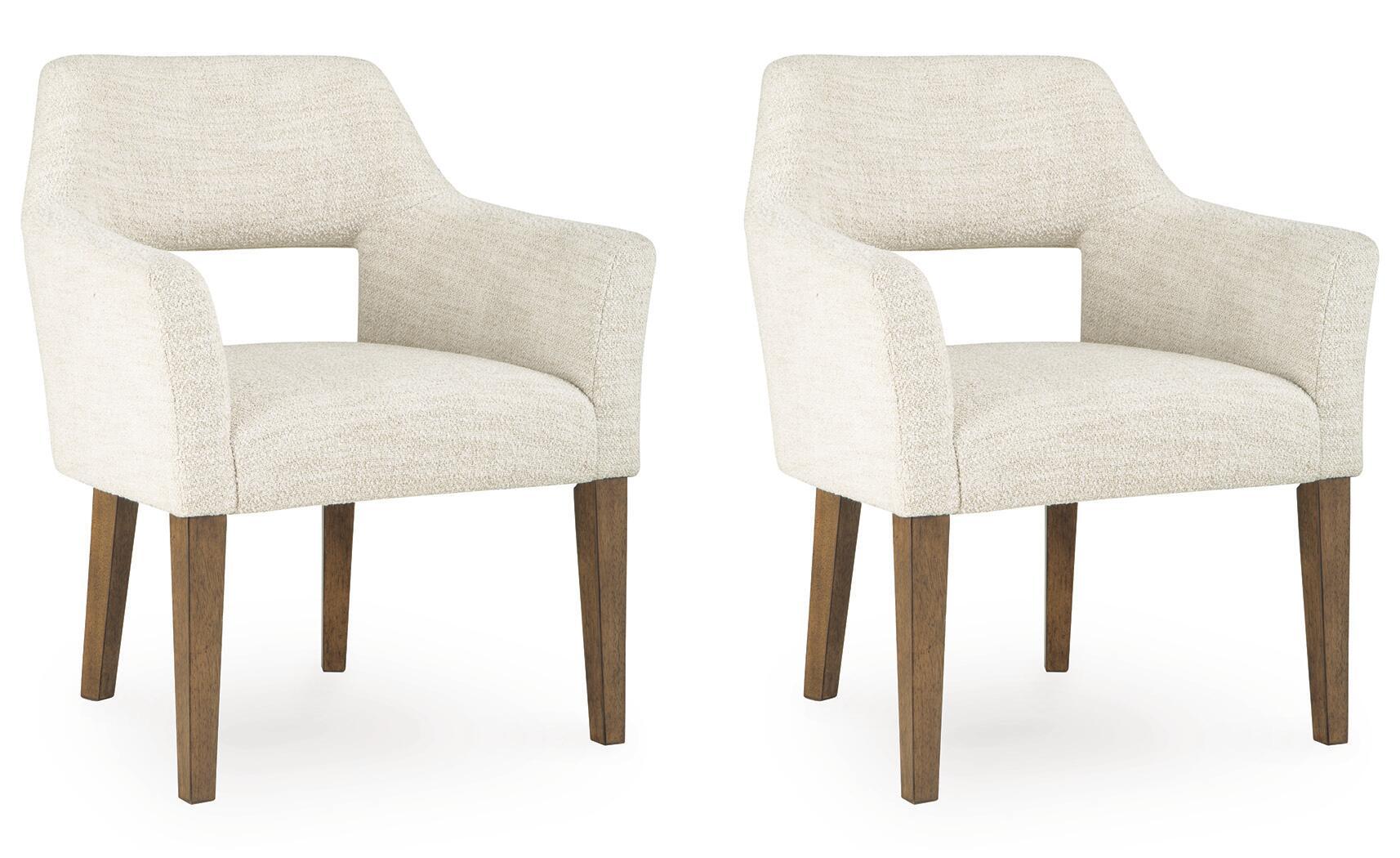 Marxmore - Dining Upholstered Arm Chair (Set of 2) - Beige / Brown - Image 1