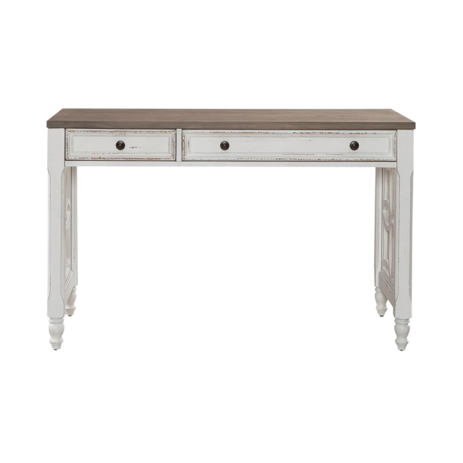 Magnolia Manor - L Writing Desk - Antique White - Image 2
