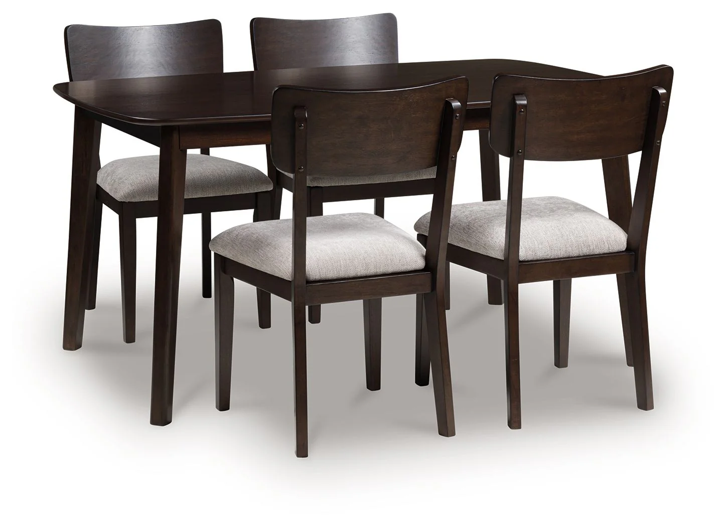 Mallenette - Dining Room Table Set (Set of 5) - Merlot - Image 1