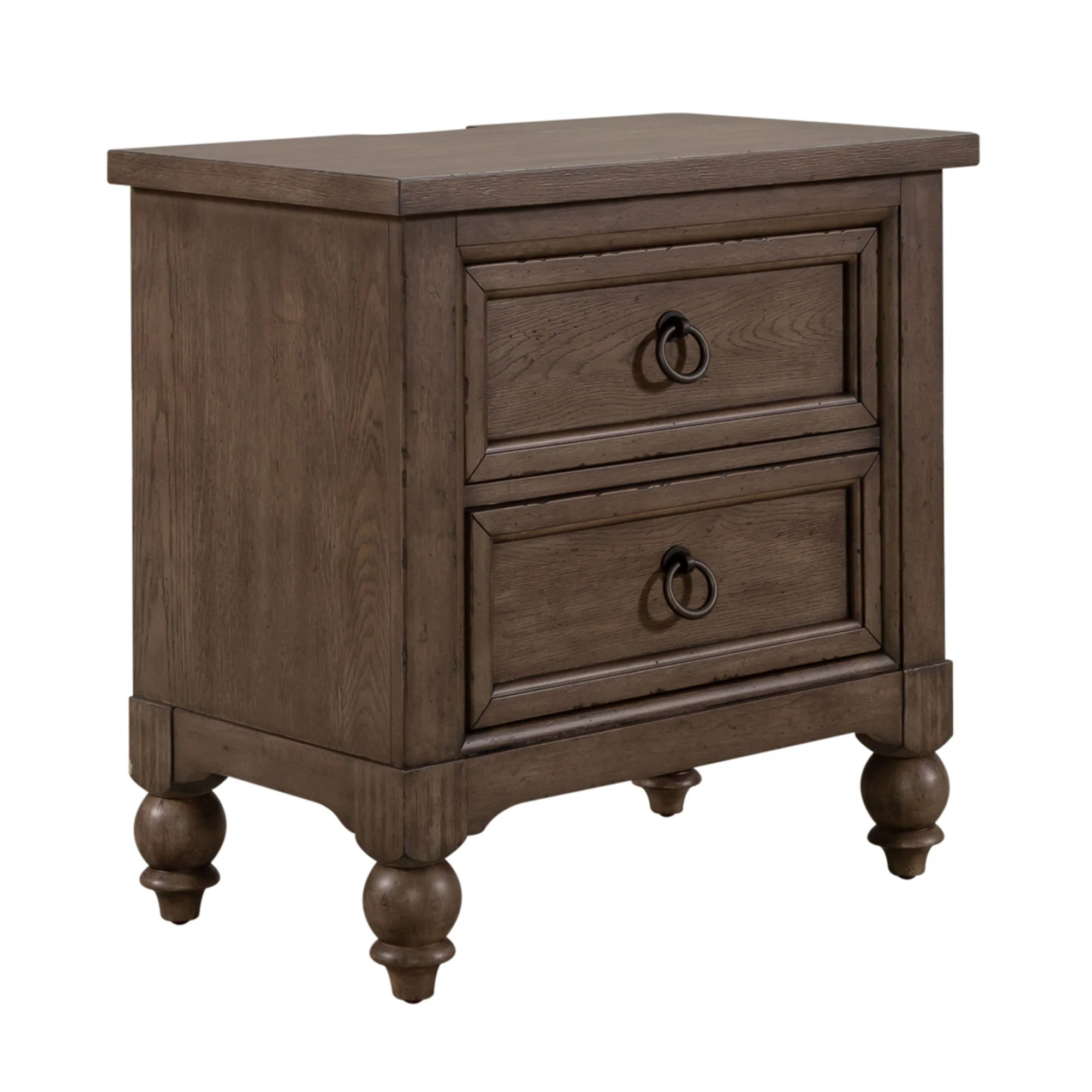 Americana Farmhouse - 2 Drawer Night Stand With Charging Station - Image 3