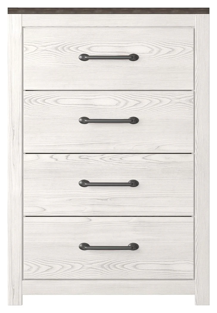 Gerridan - Four Drawer Chest - White / Gray - Image 1
