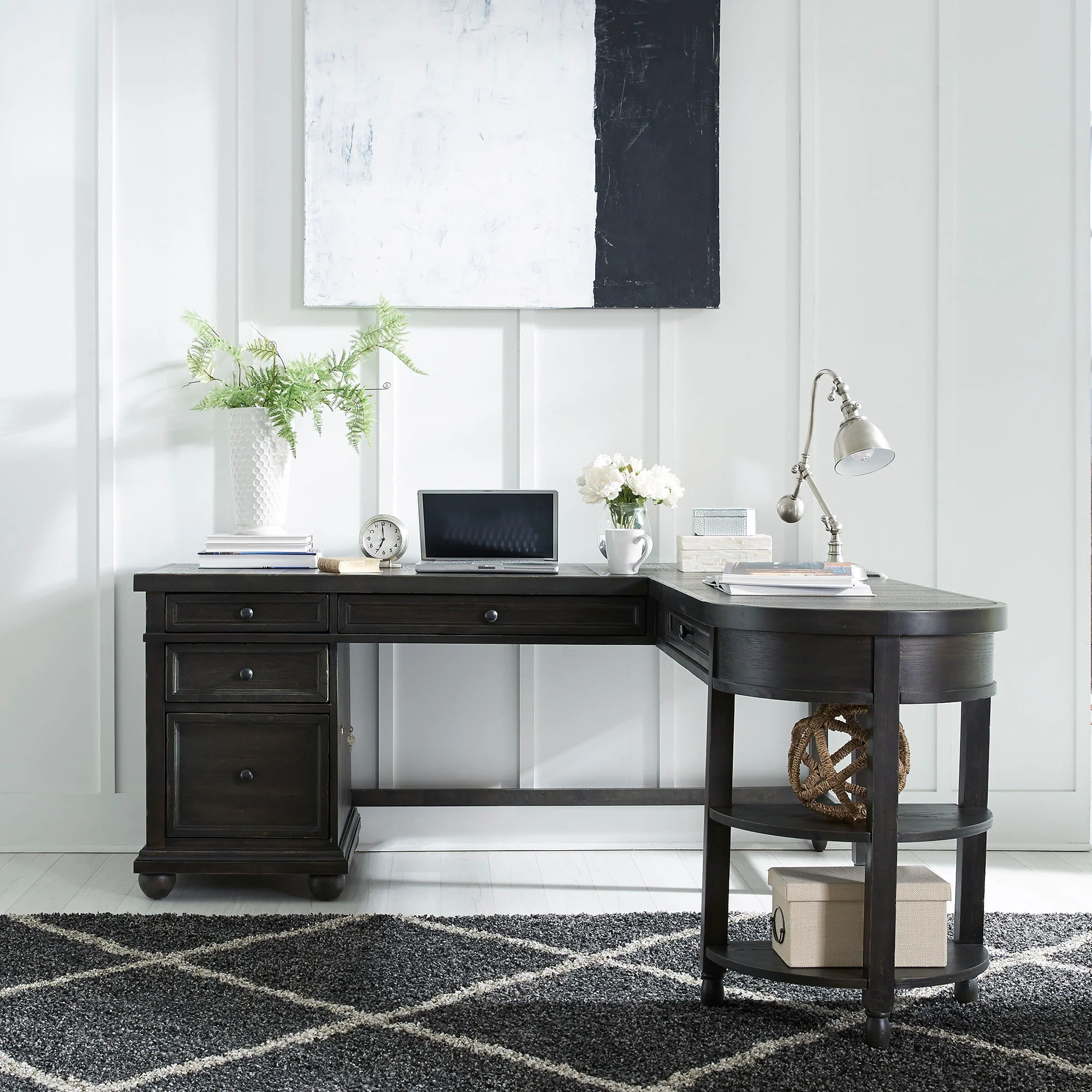 Harvest Home – L Shaped Desk – Chalkboard