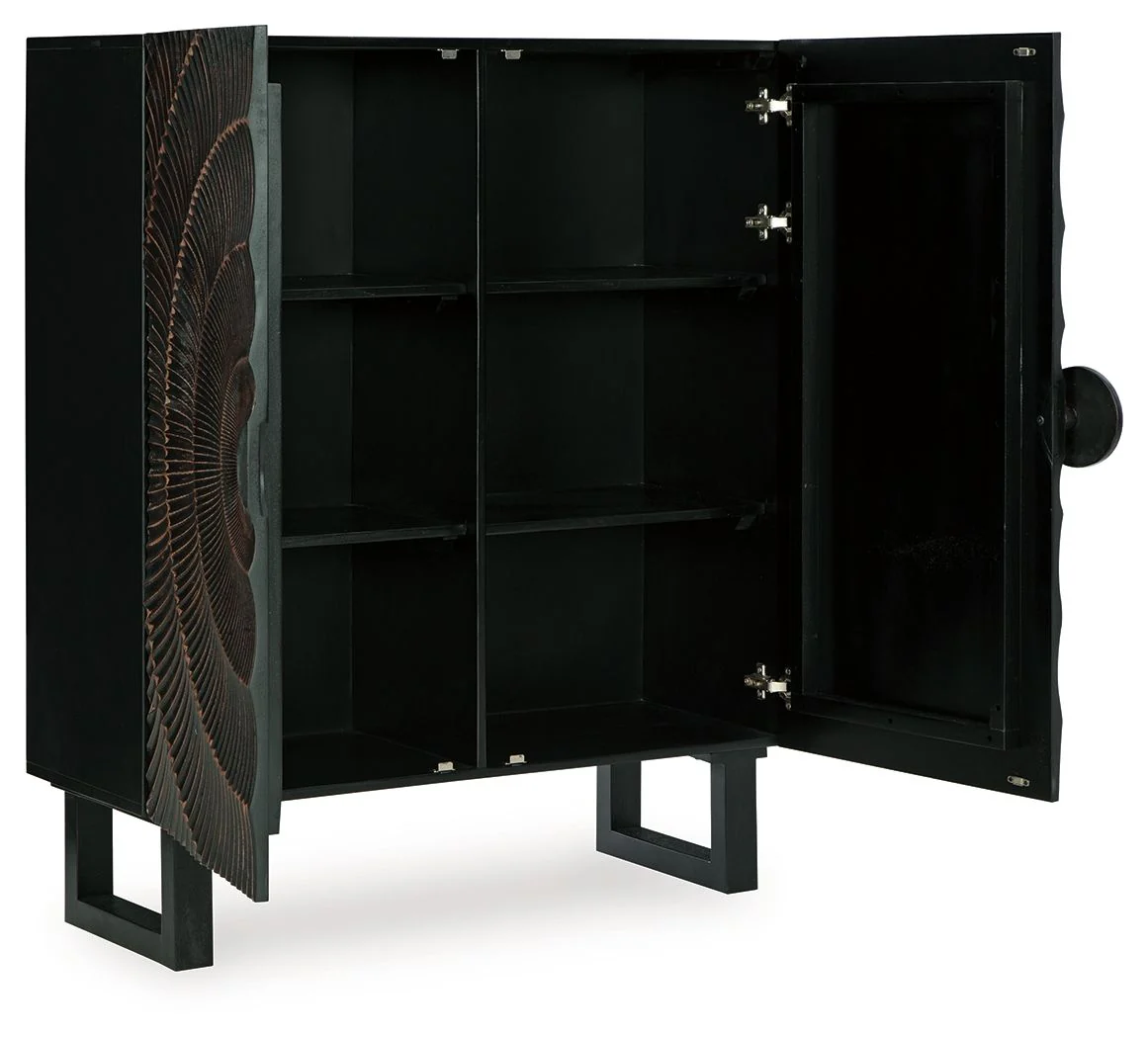Fosterman - Accent Cabinet - Distressed Black - Image 2