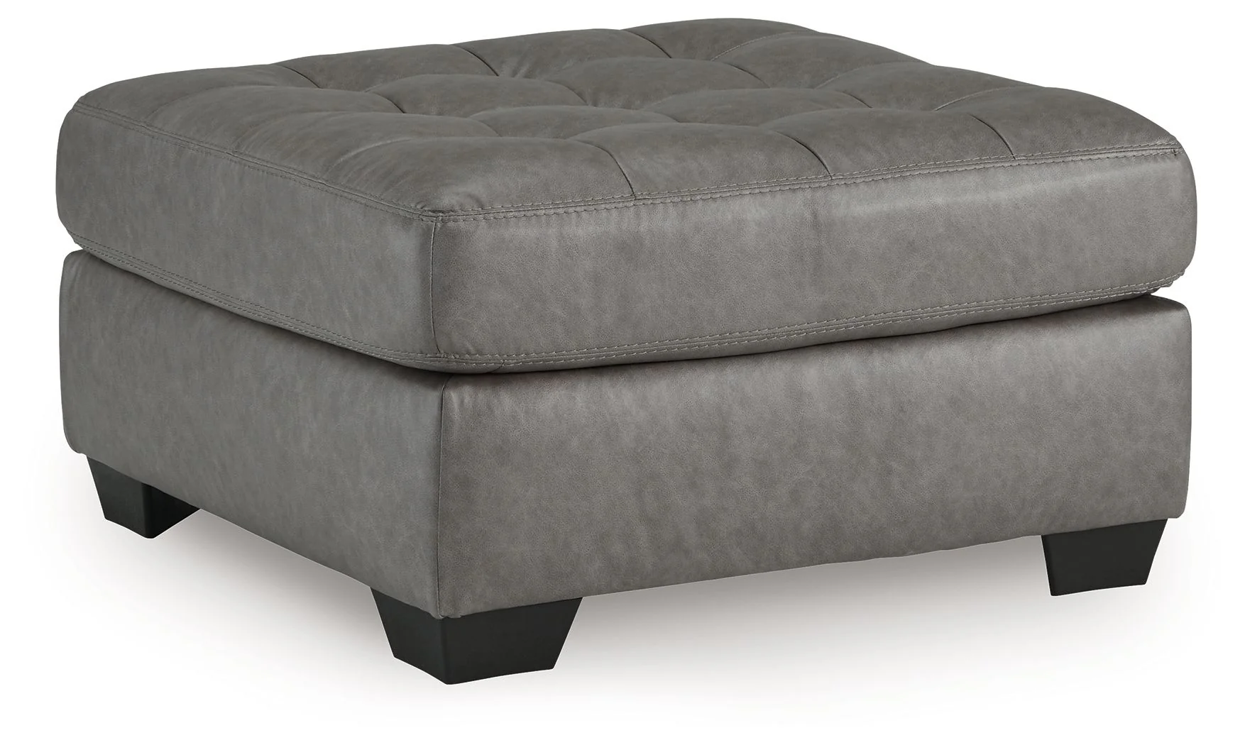 Clairette Court - Oversized Accent Ottoman - Alloy - Image 1
