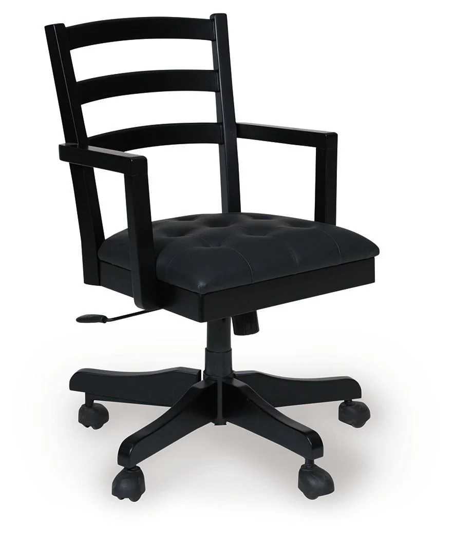 Wildenauer – Home Office Swivel Desk Chair – Brown / Black