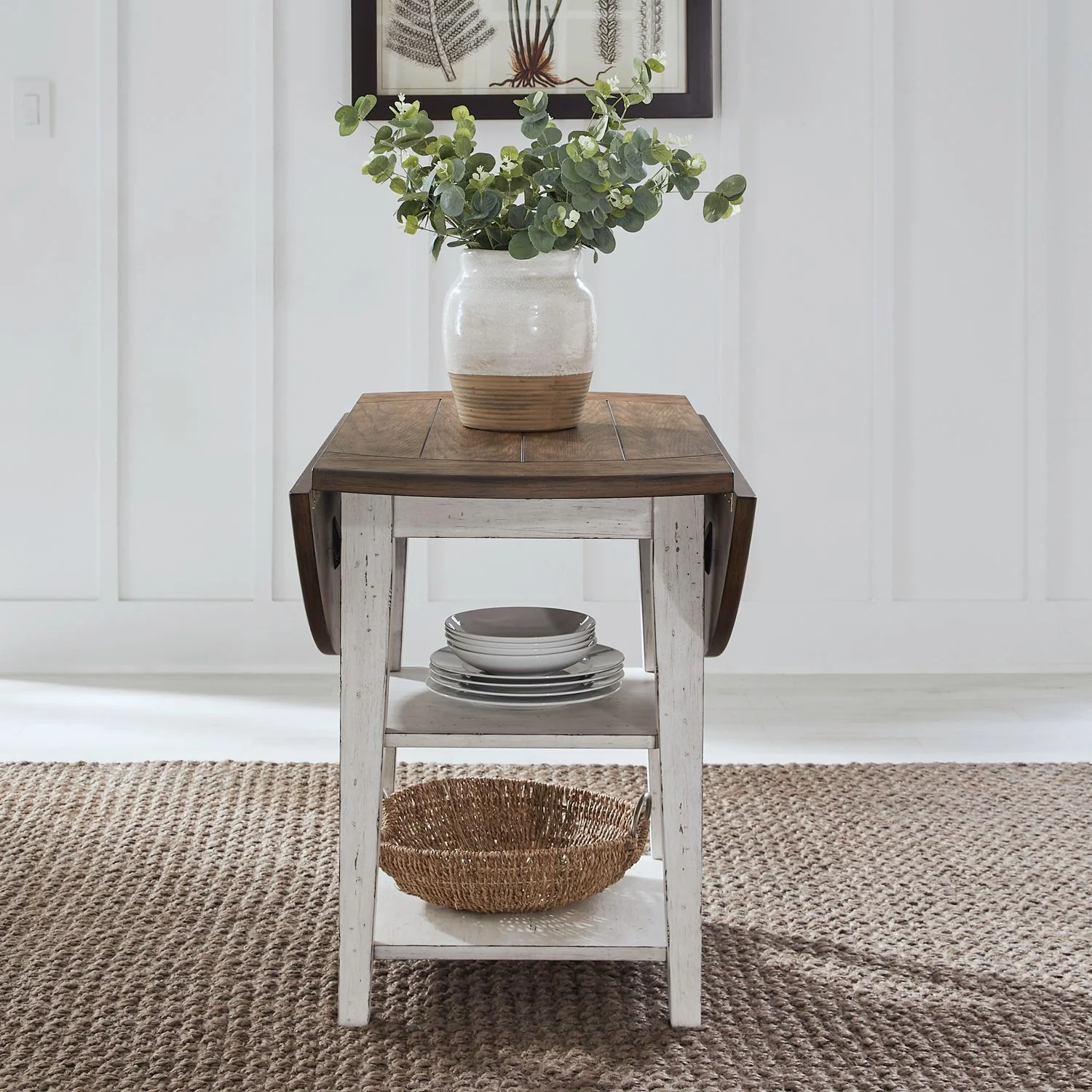Al Fresco - Drop Leaf Table - Graphite & Whitestone - Image 3