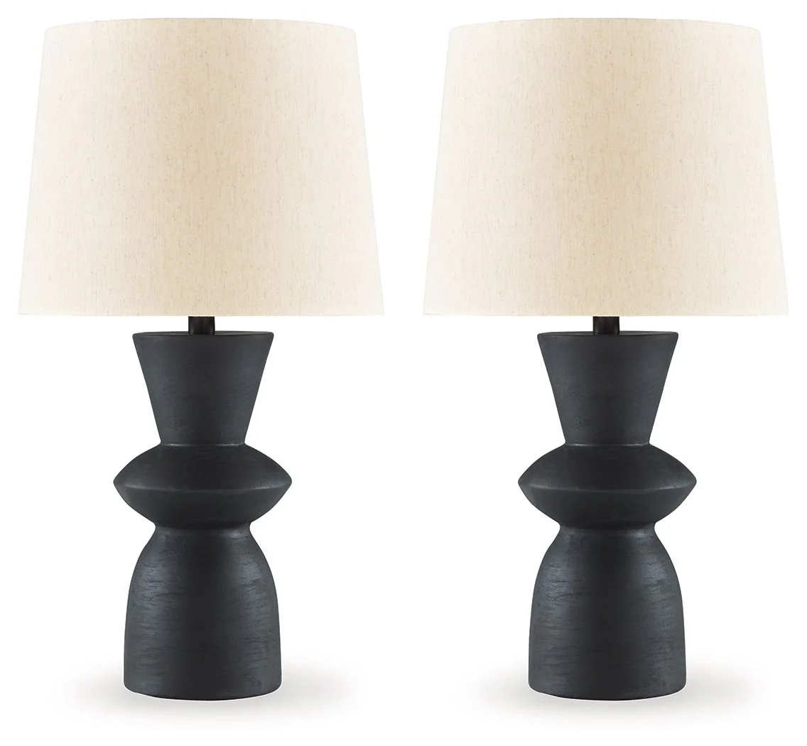 Scarbot - Paper Table Lamp (Set of 2) - Distressed Black - Image 1