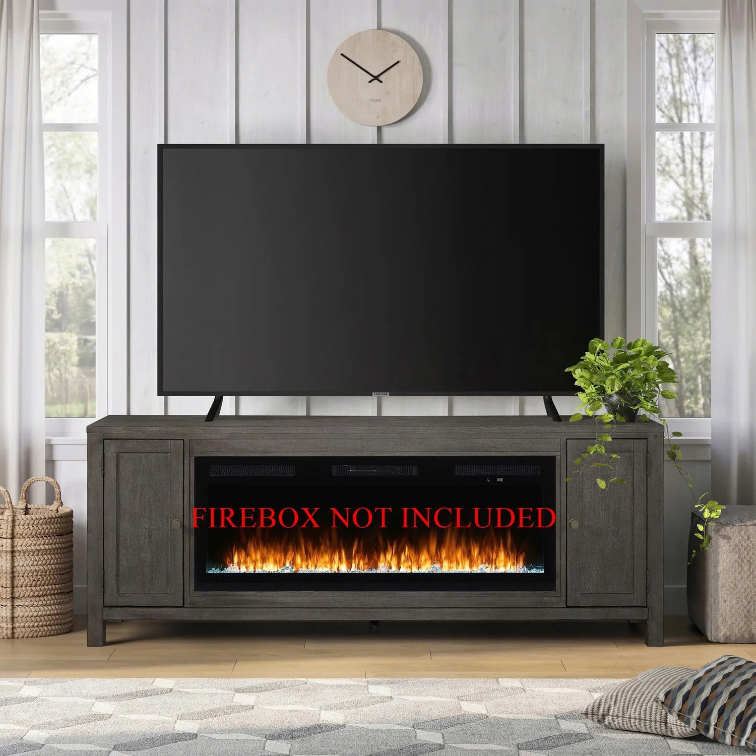 Fireplace TV Consoles – 78″ Fireplace TV Console FTS – Dark Brown