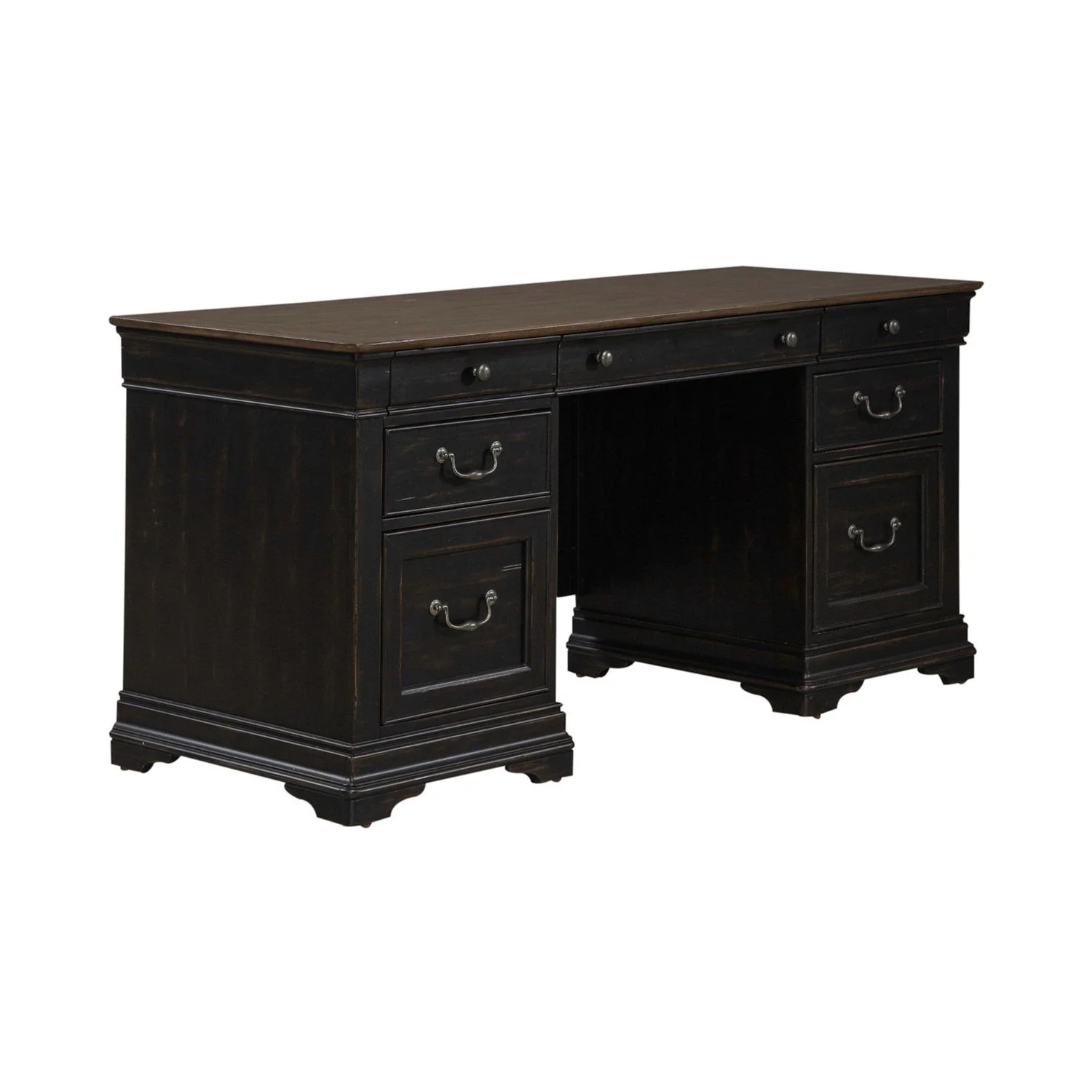 Meritage - Jr Executive Credenza - Aged Charcoal - Image 2