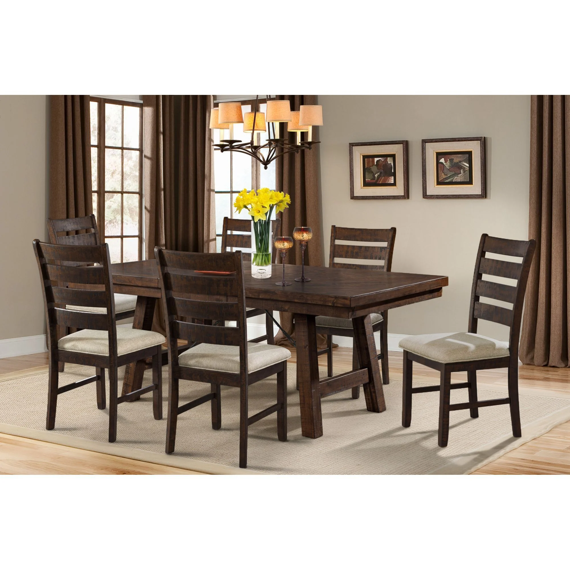 Jax - Ladder Back Side Chair (Set of 2) - Smokey Walnut - Image 2