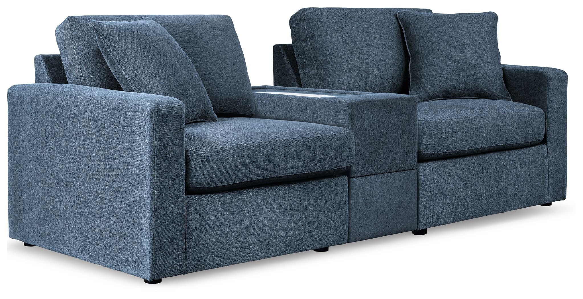 Modmax - 3-Piece Sectional Sofa With Storage Console - Fabric - Ink - Image 1