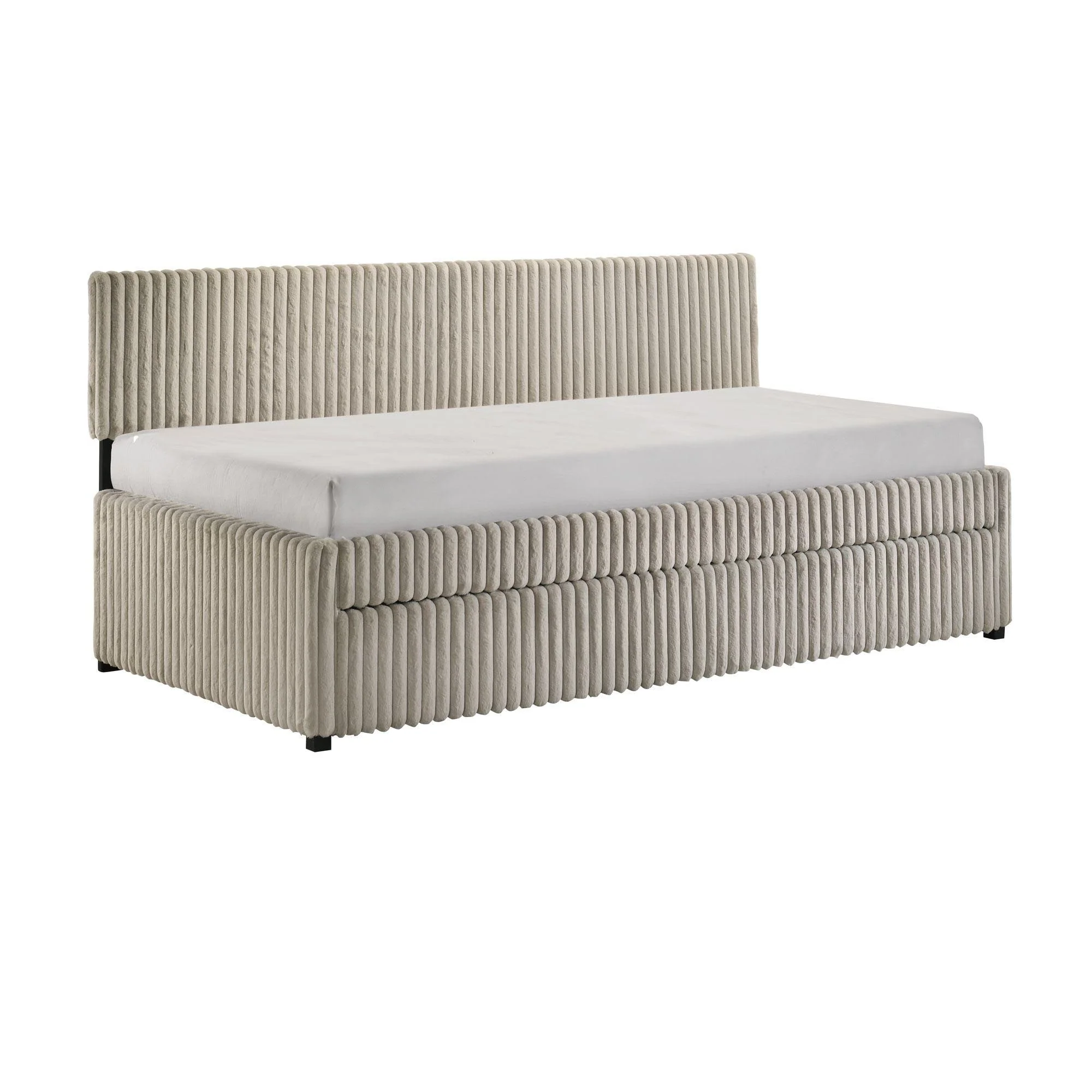 Arden – Twin Daybed With Trundle – Corduroy Beige