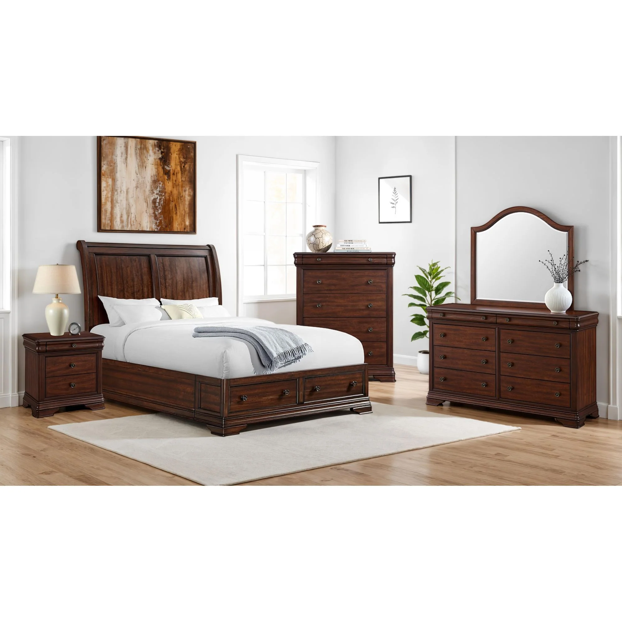 Phillipe - 5-Drawer Chest - Cherry - Image 2