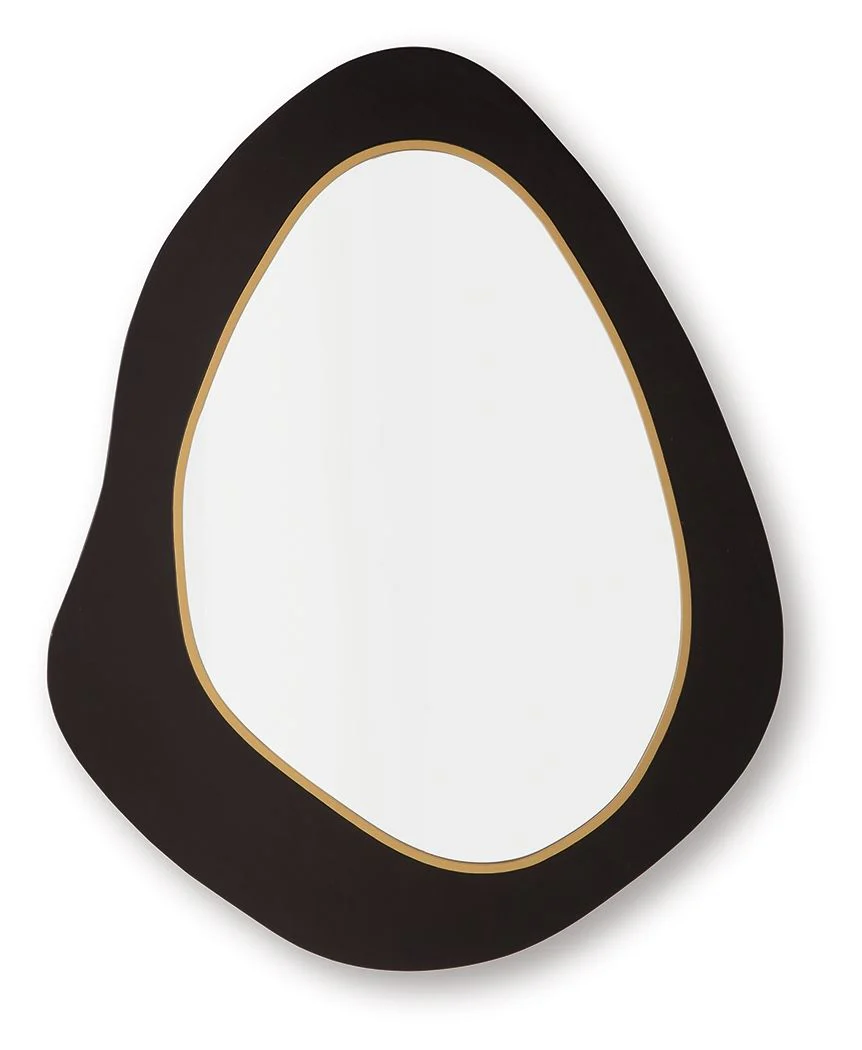 Kierlock – Accent Mirror – Black / Gold Finish
