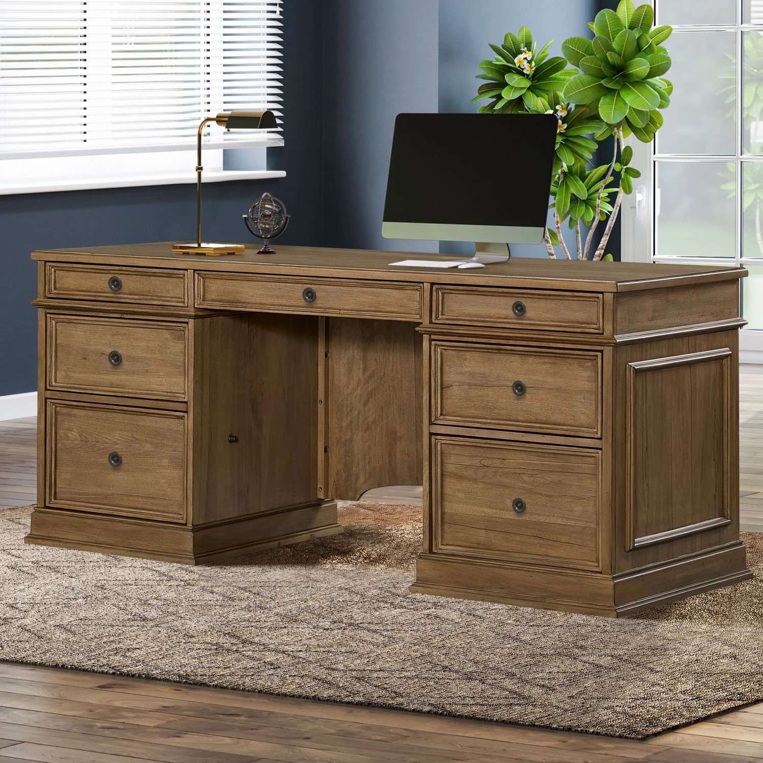 Reynolda – Jr Executive Desk – Camel Beige