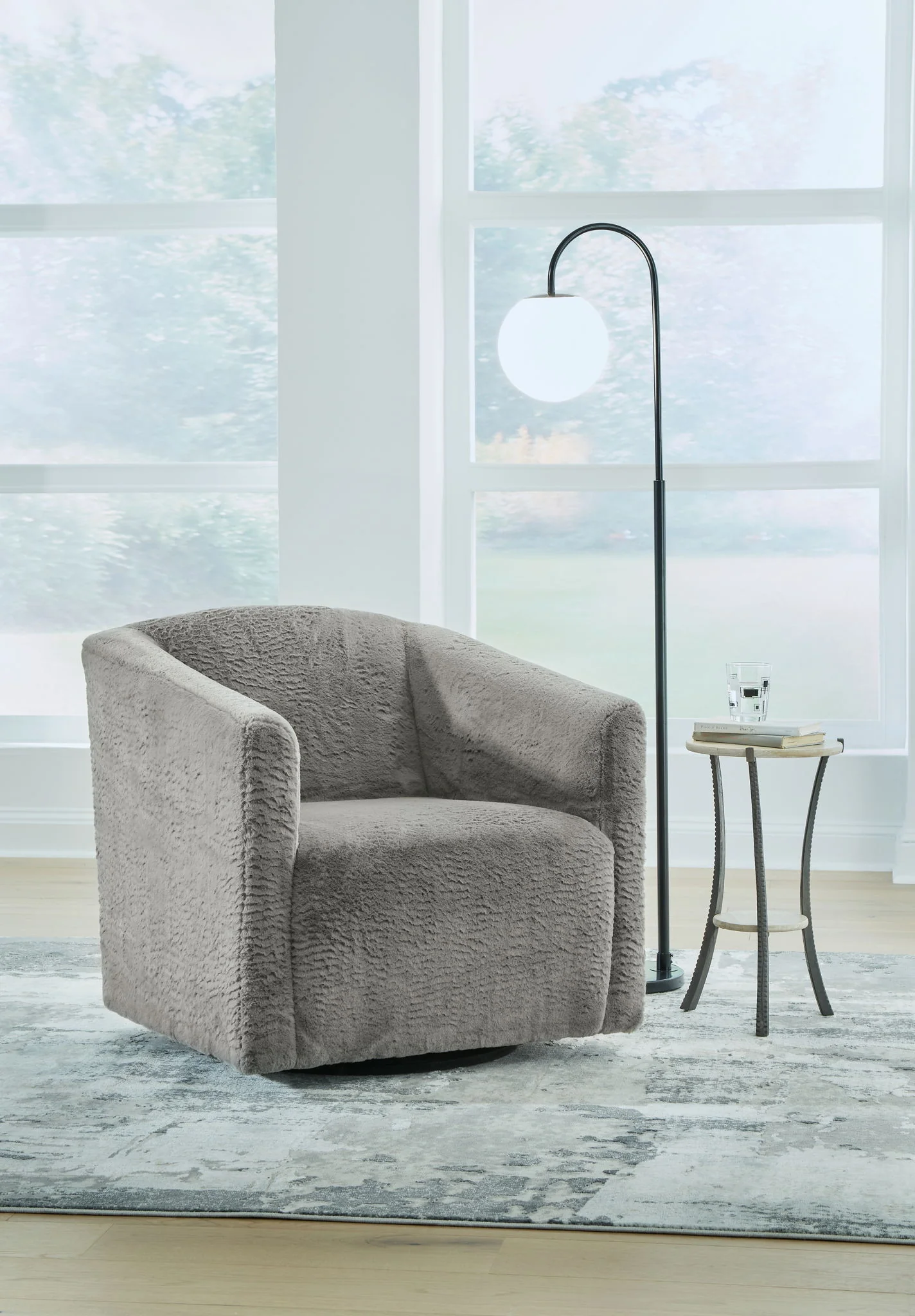 Bramner - Swivel Accent Chair - Charcoal - Image 2