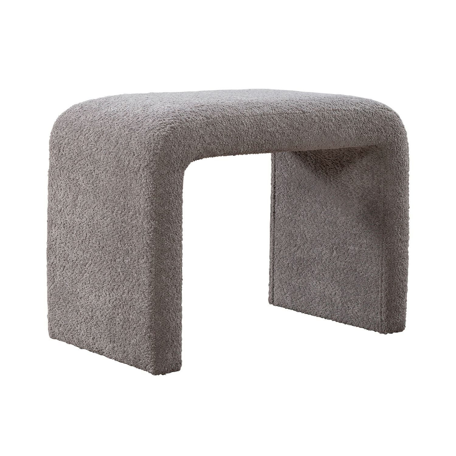 Cascade Falls - Upholstered Accent Stool - Satin Espresso - Image 2