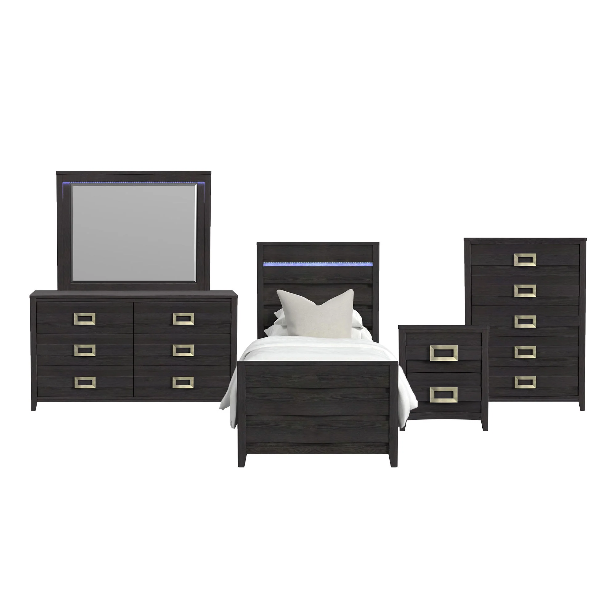 Tobias - Bedroom Set With LED - Image 2