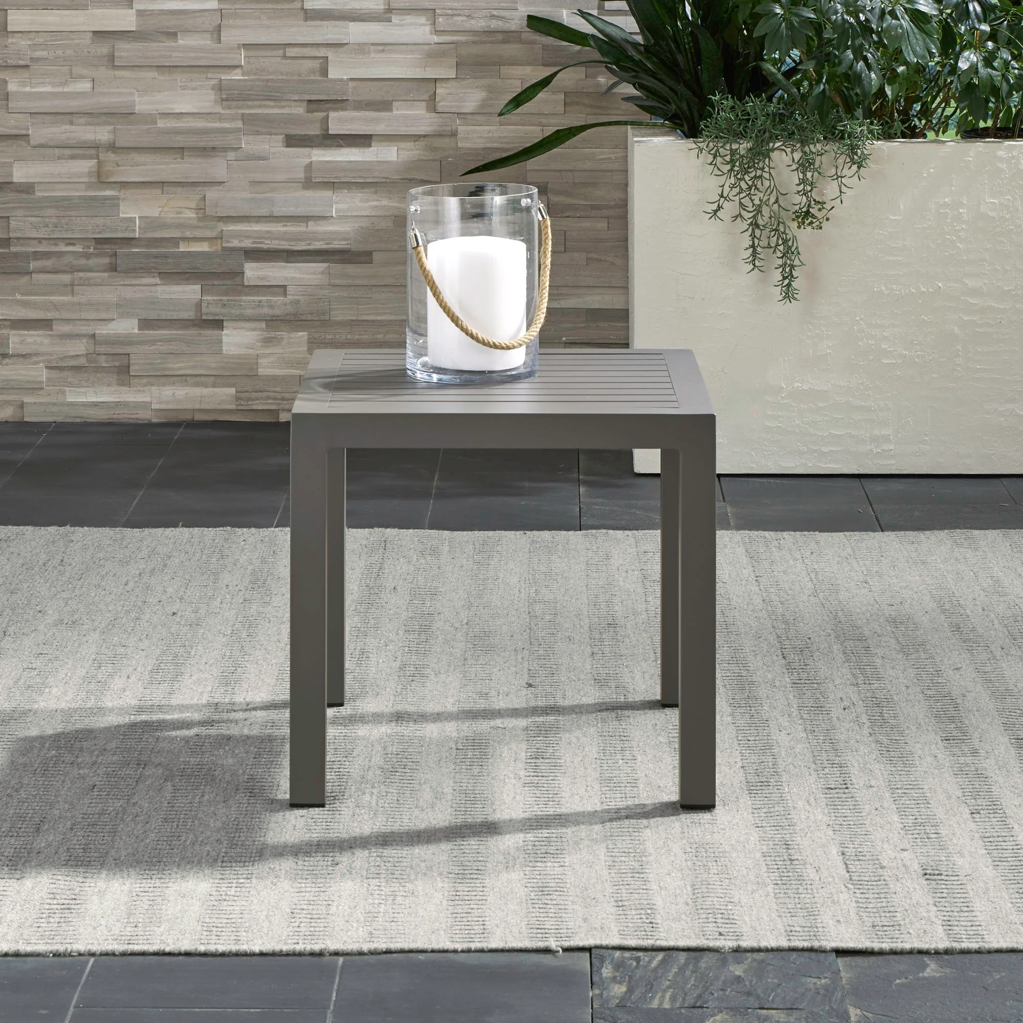 Plantation Key - Outdoor End Table - Granite - Image 1