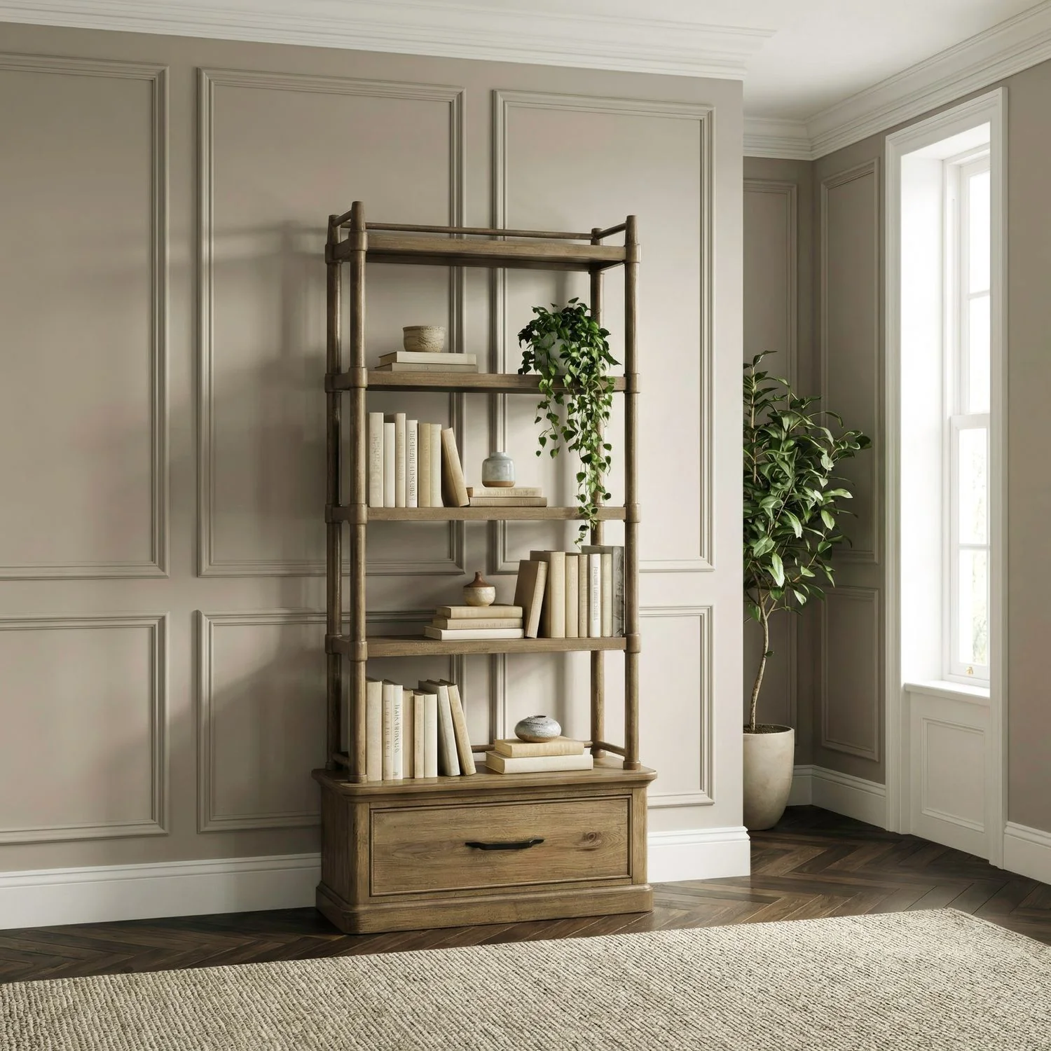 Hickory Grove – Bookcase – Heirloom Brown
