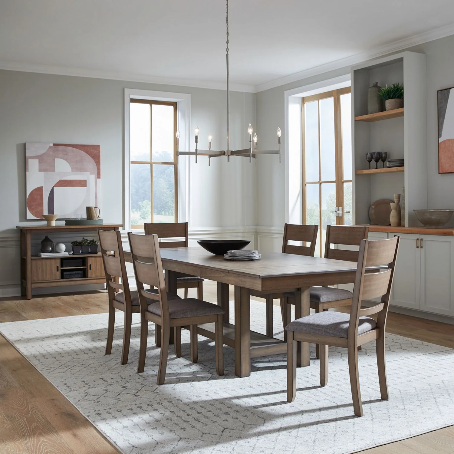Brook Bay - Trestle Table Set With Slat Back Chairs - Image 2