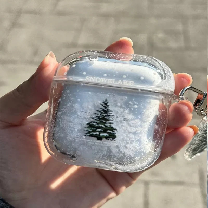 Frosted Tree Protective Transparent AirPods Case - Image 2