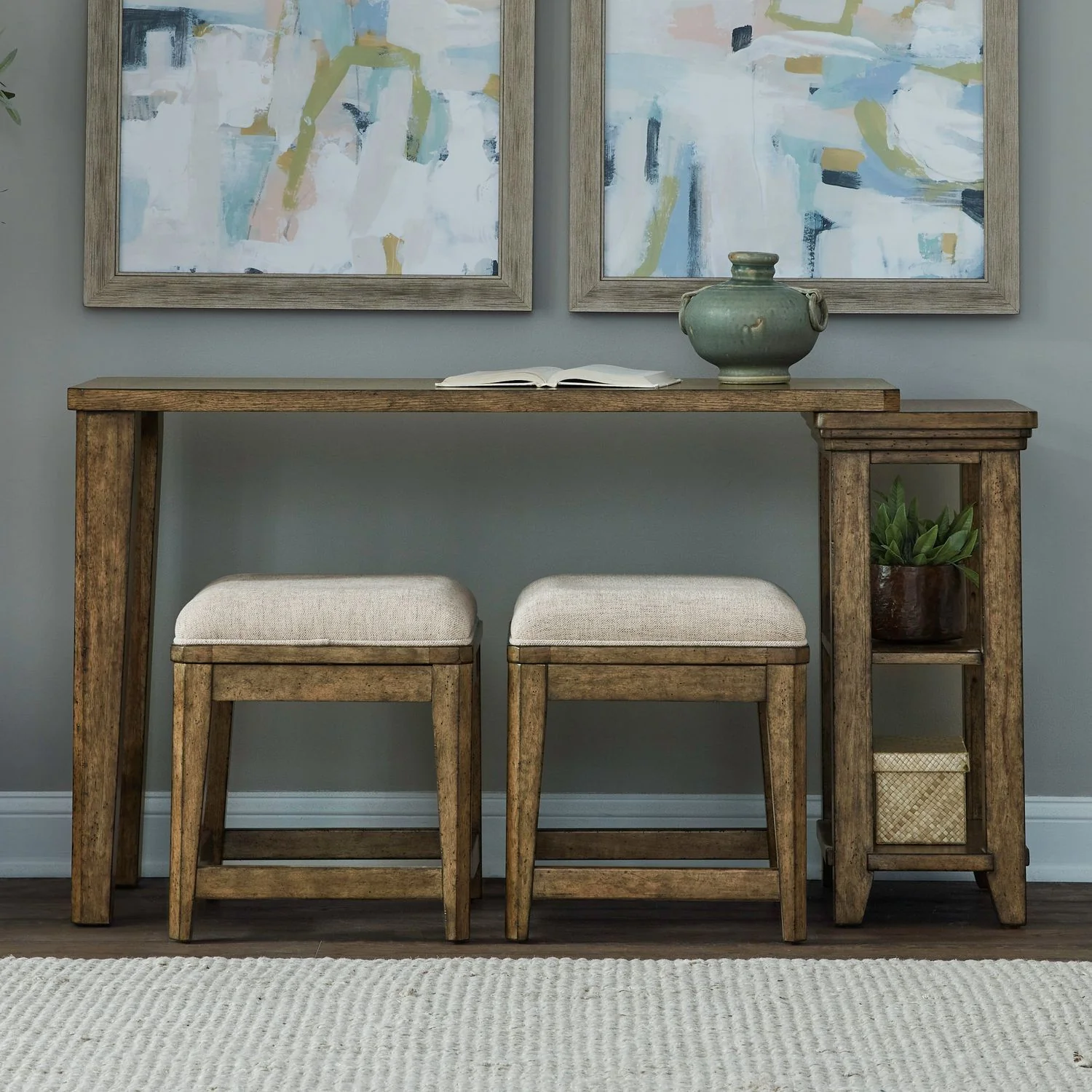Carolina Park – 3 Piece Console Set – Amber Brown