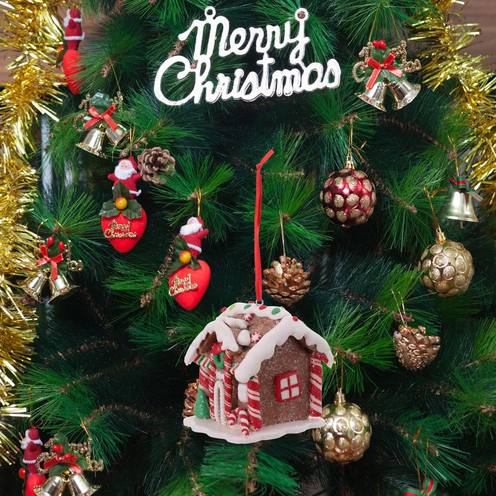 Mini Christmas Gingerbread House Decorations - Image 2