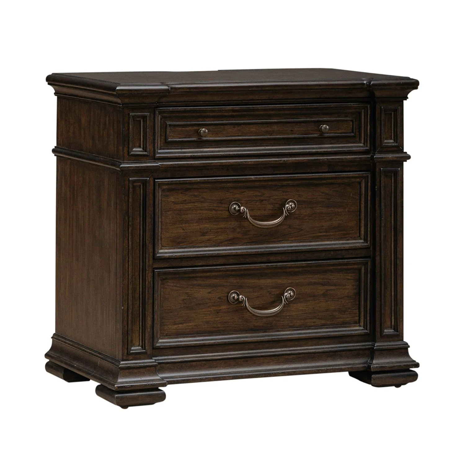 Providence Park - Nightstand With Charging Station - Chateau Brown - Image 2
