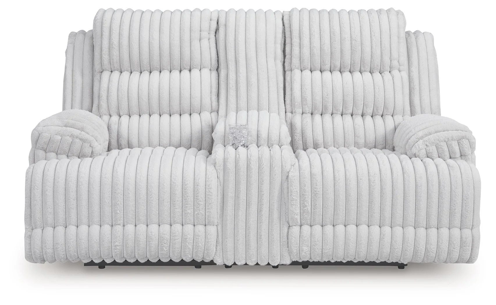 Rhines Falls - Double Reclining Power Loveseat With Console - Alloy - Image 2