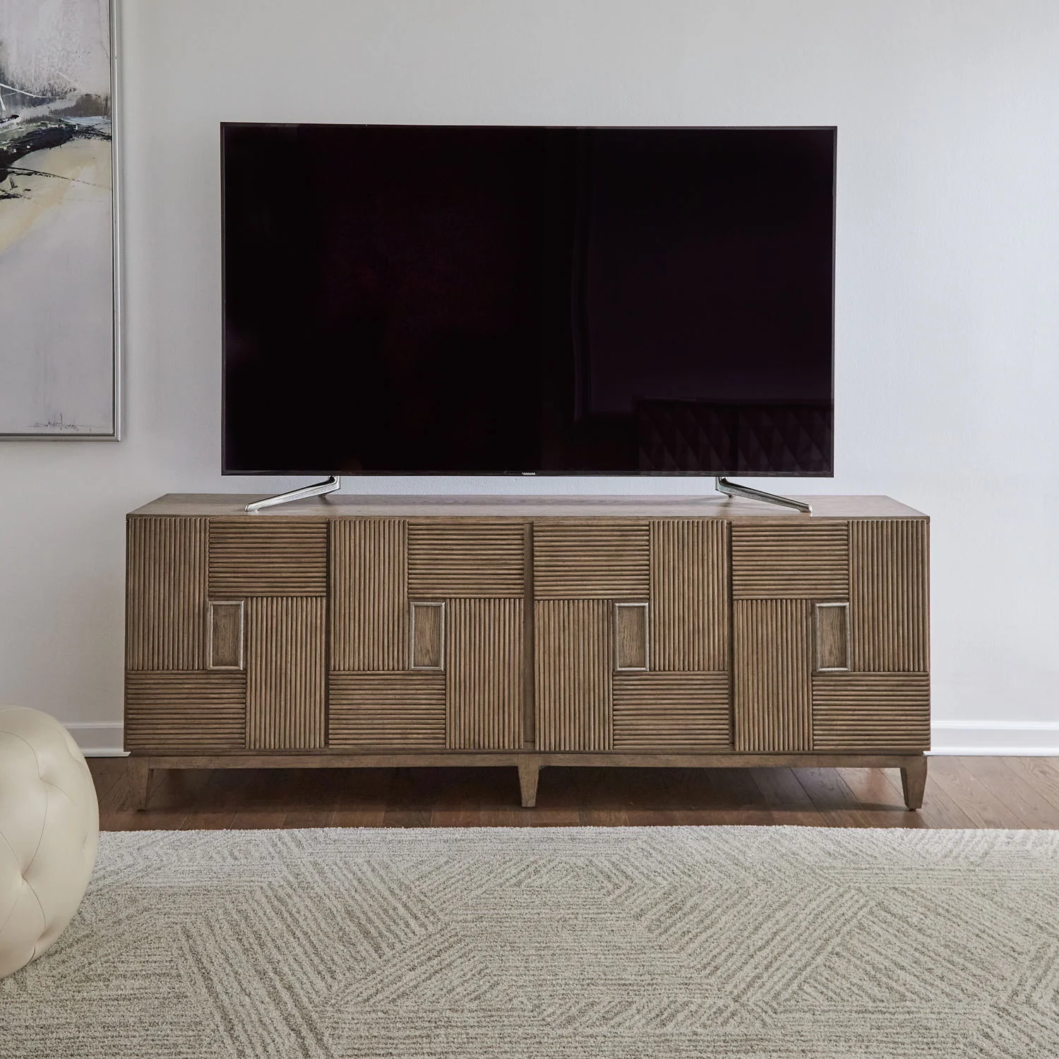 Serenity - 82" Accent TV Console - Burnished Beige - Image 2