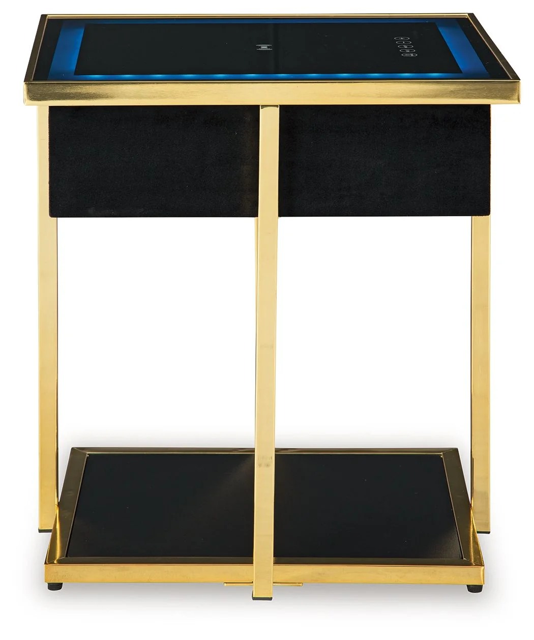 Rexwell - Accent Table With Speaker - Black / Gold Finish - Image 2