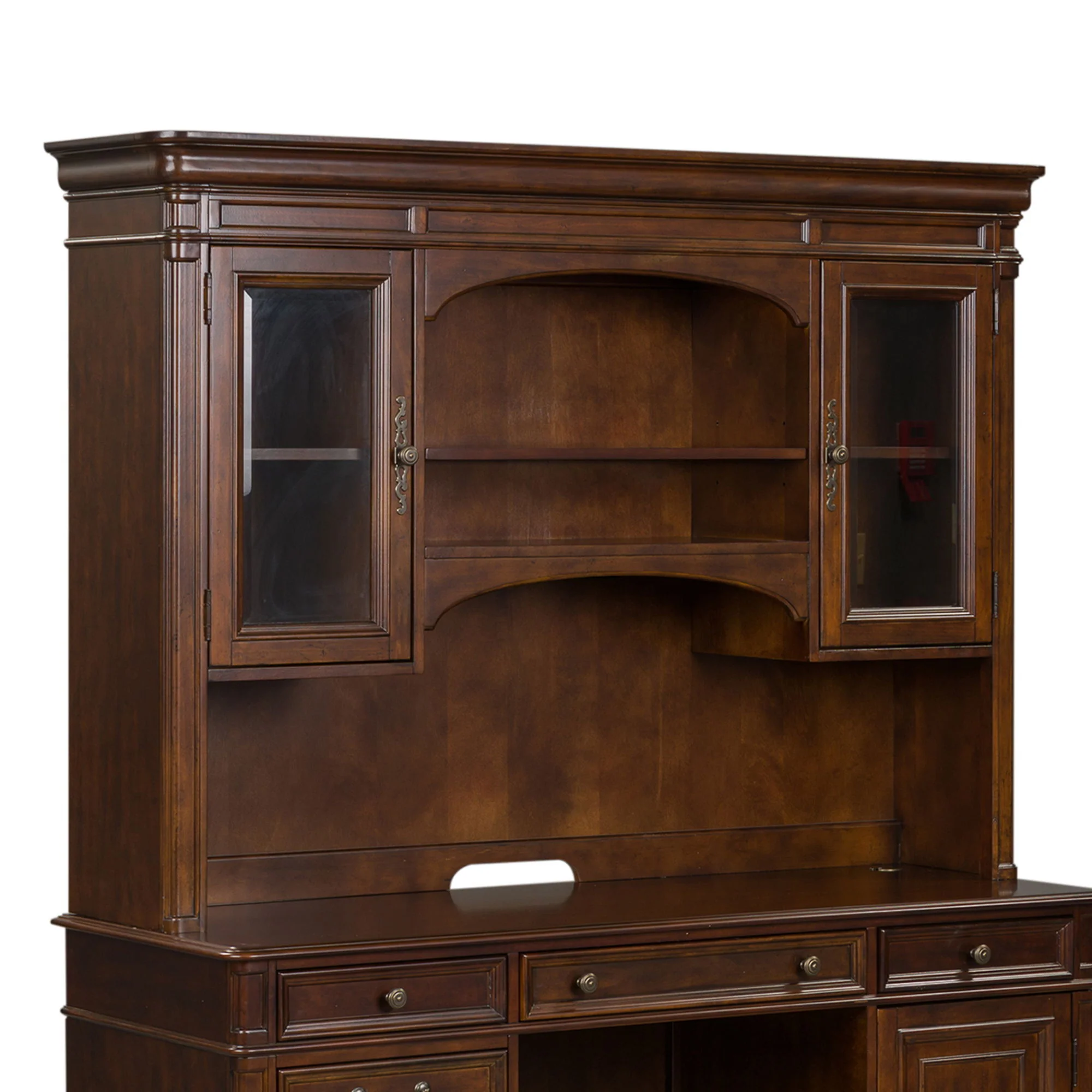 Brayton Manor - Jr Executive Credenza Hutch - Cognac - Image 2