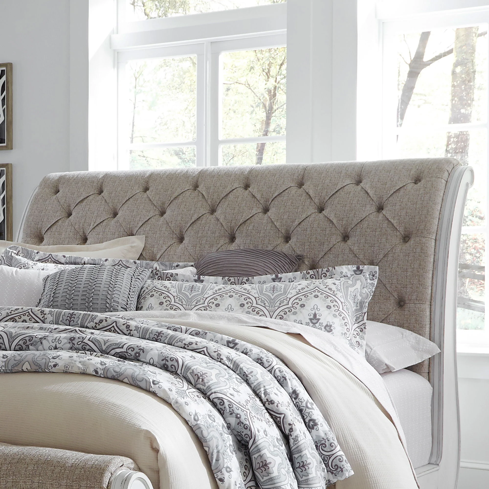 Magnolia Manor - Upholstered Sleigh Headboard - Image 1