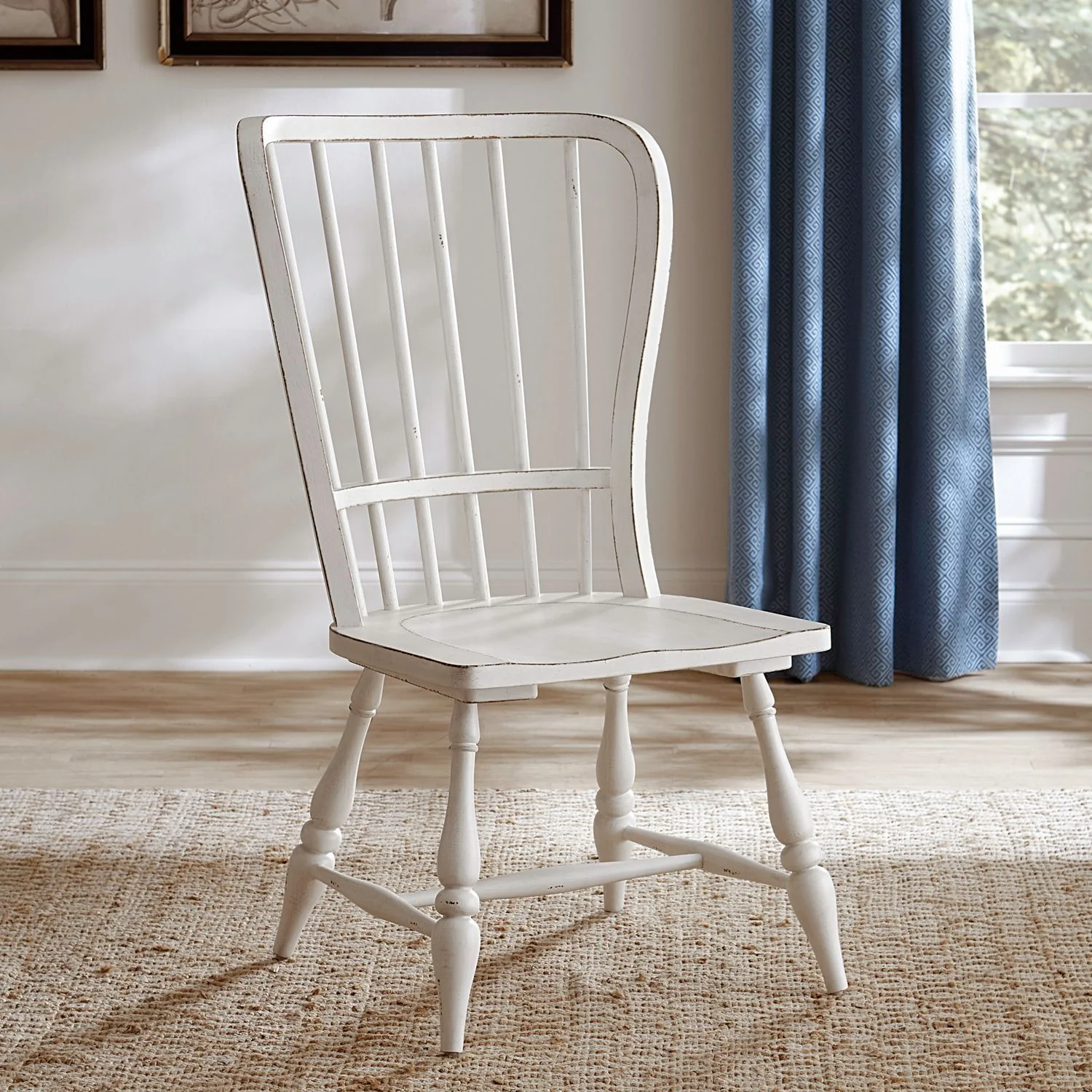 Magnolia Manor - Windsor Back Side Chair - Antique White - Image 1