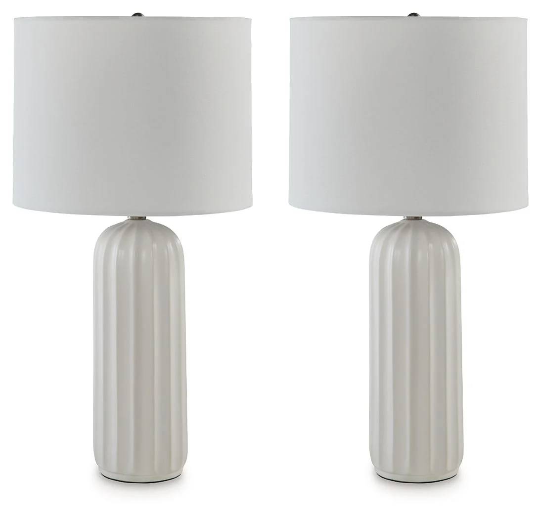 Clarkland - Ceramic Table Lamp (Set of 2) - White - Image 1