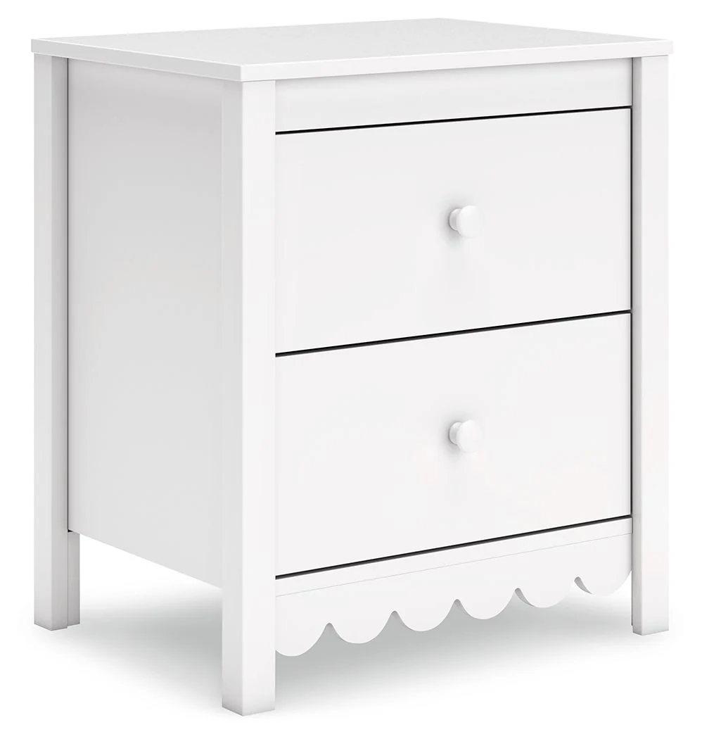 Hallityn – Two Drawer Night Stand – White