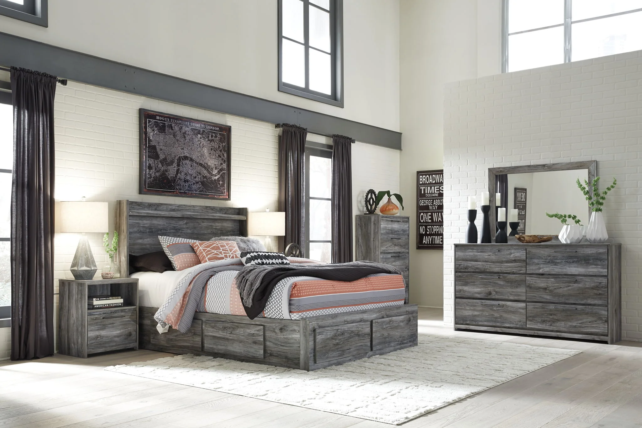 Baystorm - Panel Bedroom Set - Gray - Image 2