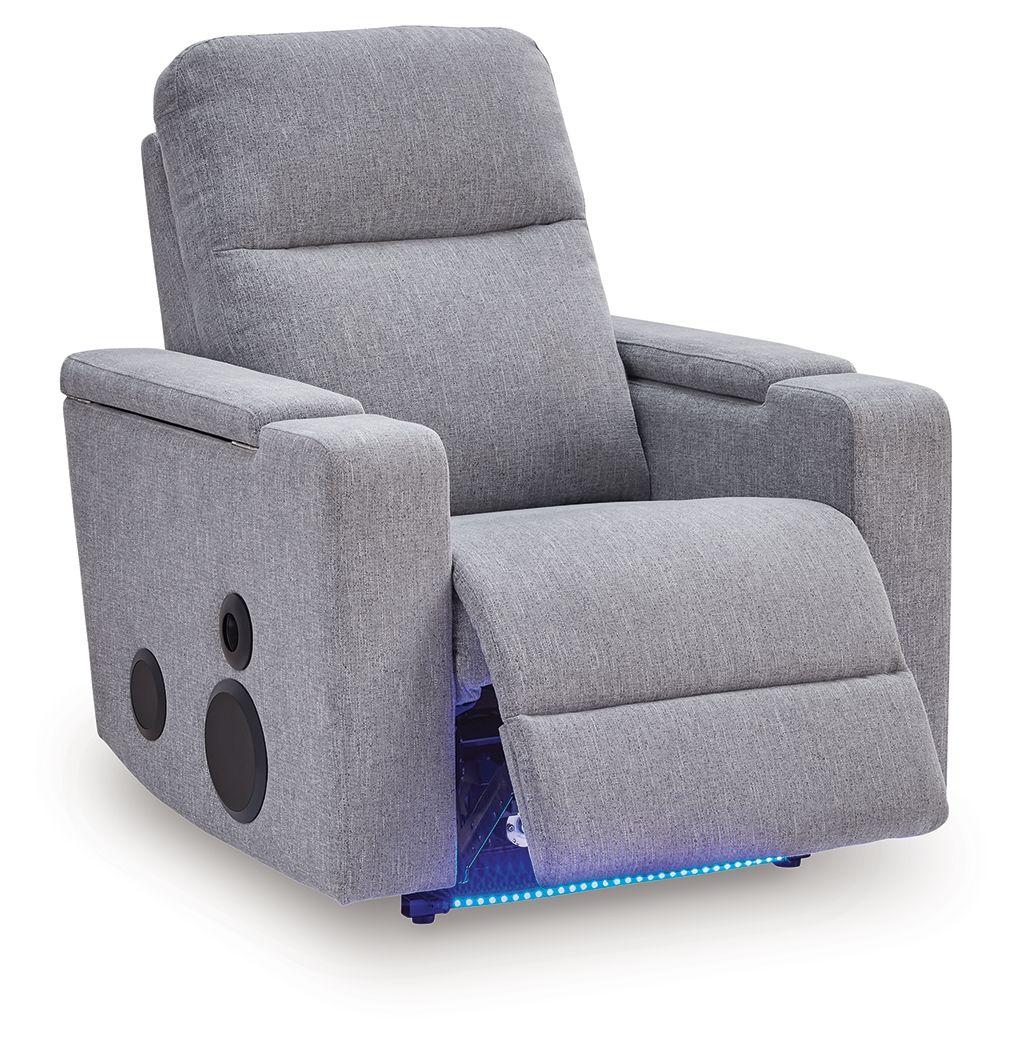 Pineland - Glider Power Recliner With Audio System - Pewter - Image 2